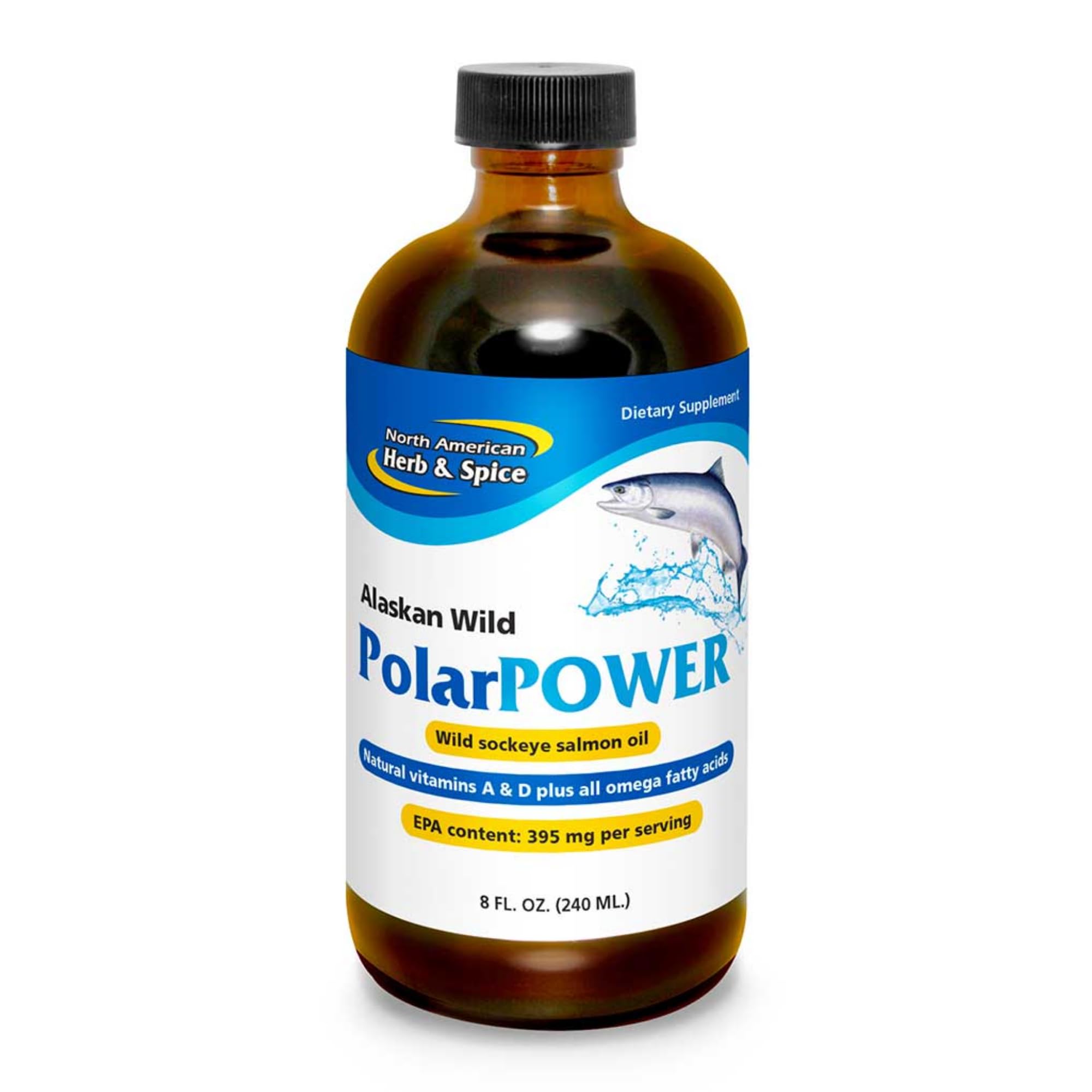 PolarPower: botella de aceite de salmón Sockeye, fuente natural de Omega-3.