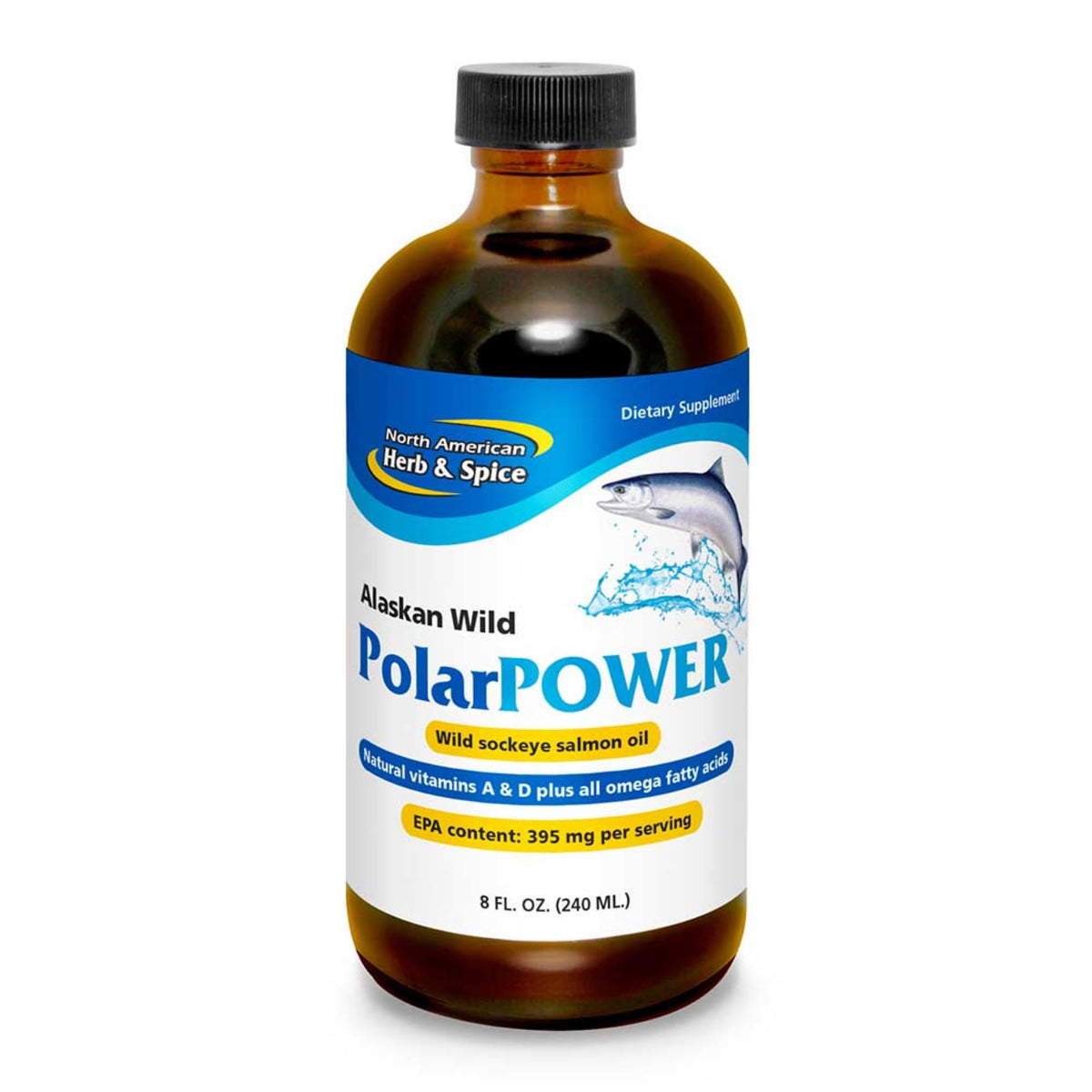 PolarPower: botella de aceite de salmón Sockeye, fuente natural de Omega-3.
