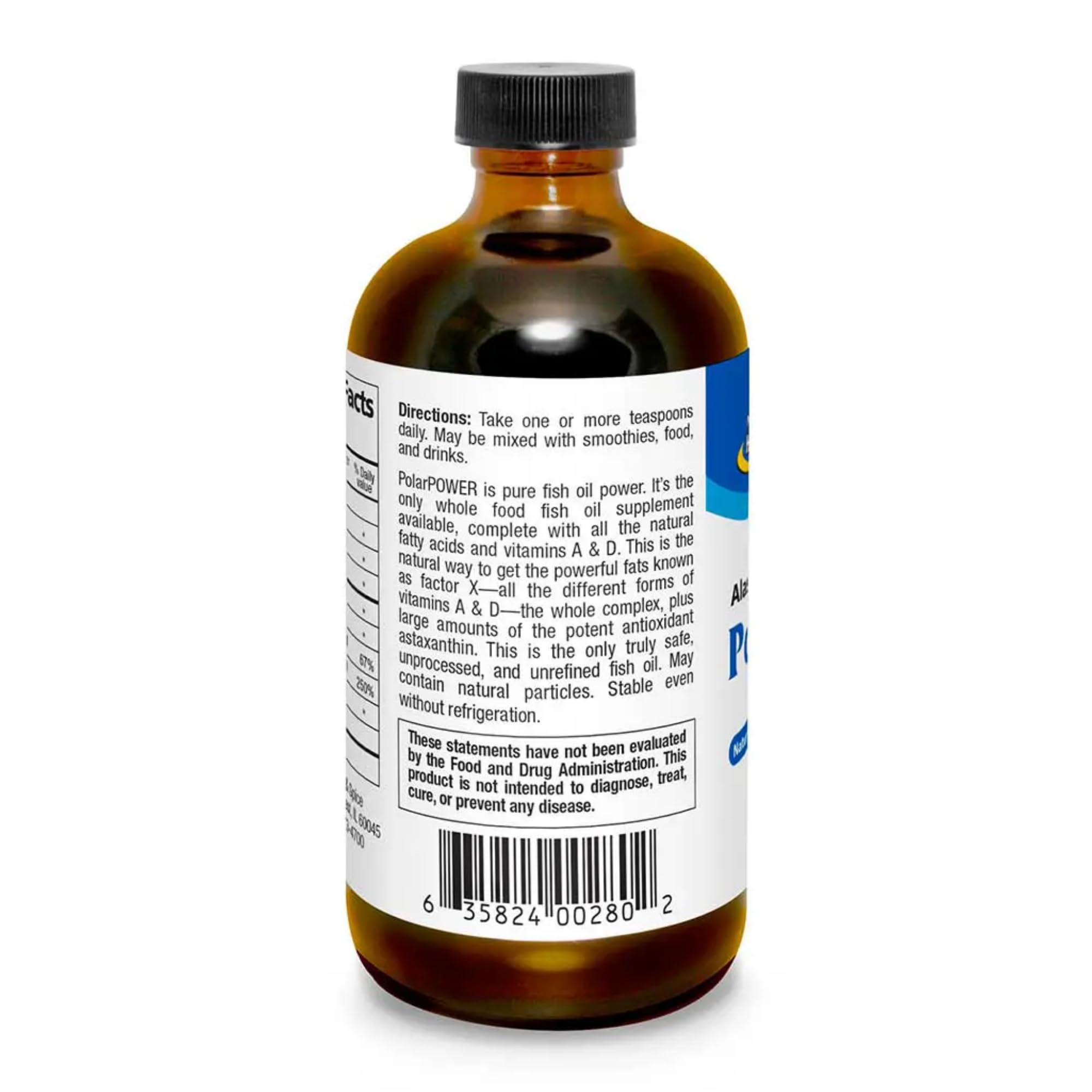 PolarPower: envase de 237 ml con porciones para varias semanas.