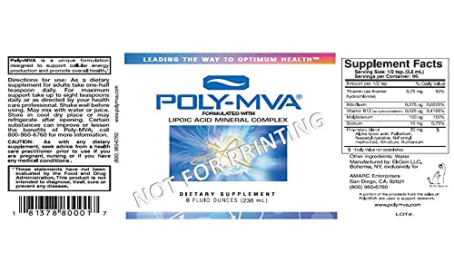 Poly-MVA uso dosificador: cuchara para medir dosis exacta.