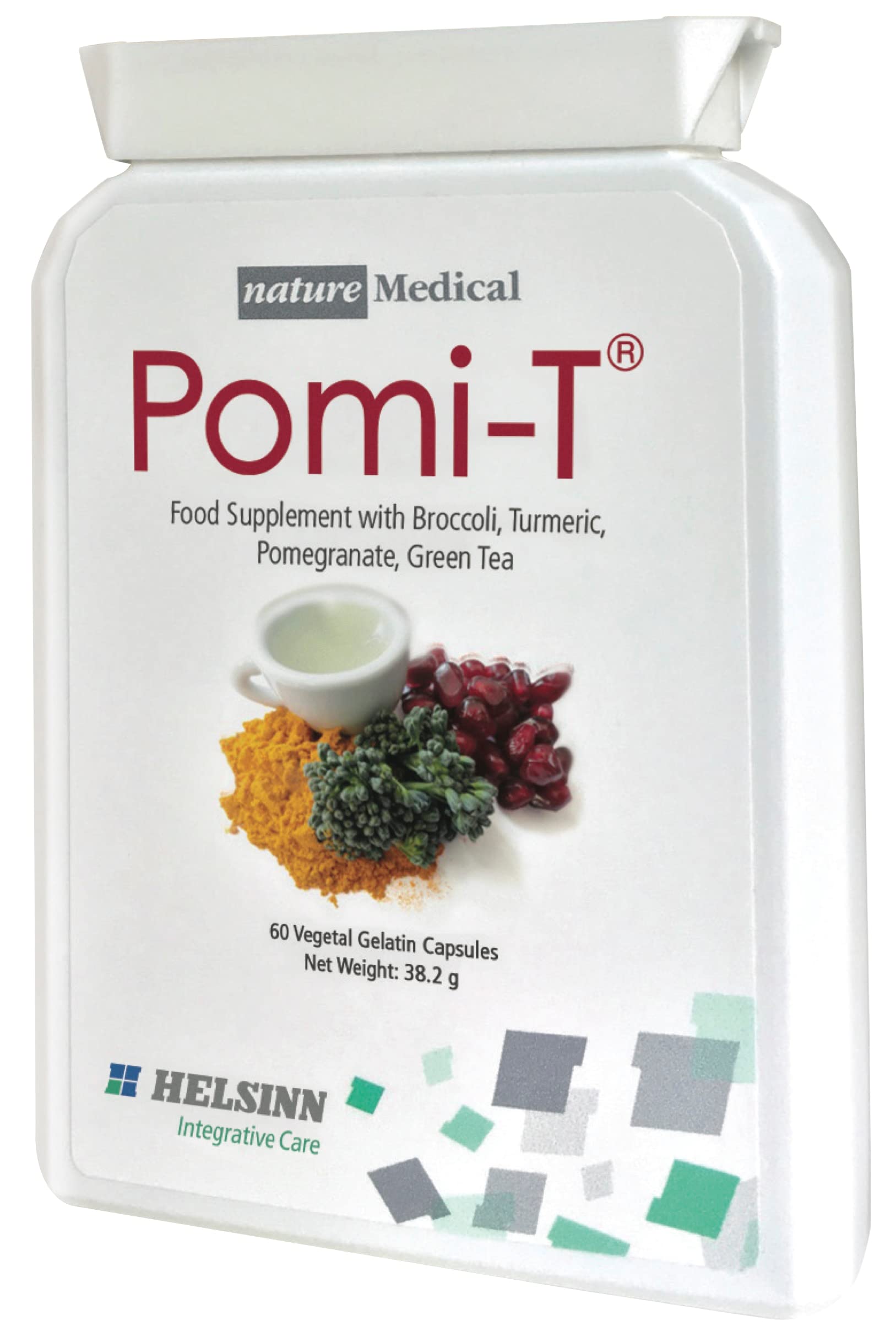 Pomi-T: cápsulas en botella, suplemento práctico para tu rutina diaria.