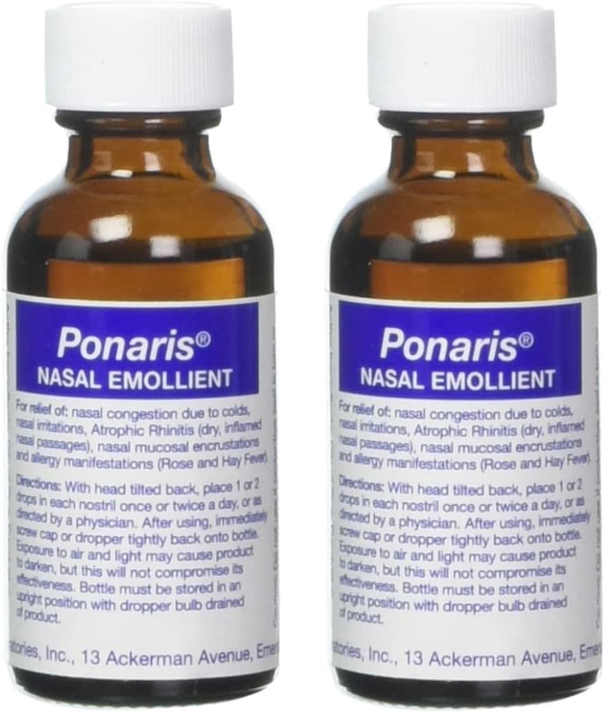 Ponaris Nasal Emoliente: paquete de dos botellas para hidratación nasal diaria.