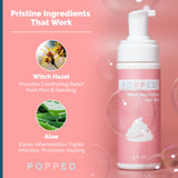 Aplicación de espuma POPPED para uso perineal suave y cómodo.