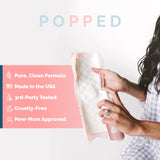 Frasco POPPED, fabricación en EE. UU., calidad para nuevas mamás.