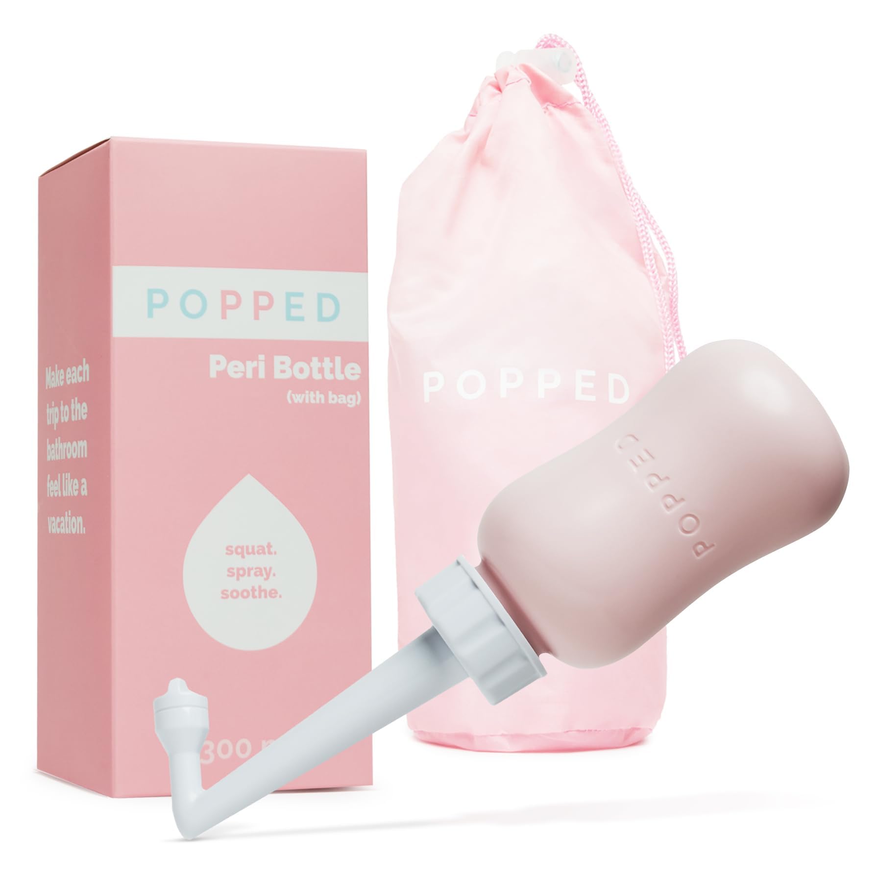 Botella peri POPPED con diseño invertido para cuidado postparto