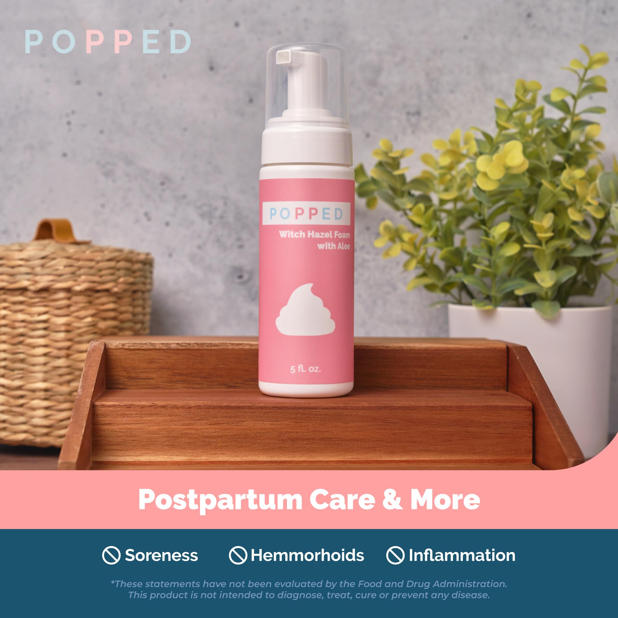 Sensación refrescante de POPPED para cuidado diario posparto.