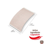 Parche externo POROUS-CAPSICUM-PLASTER usado en articulaciones para molestias leves.