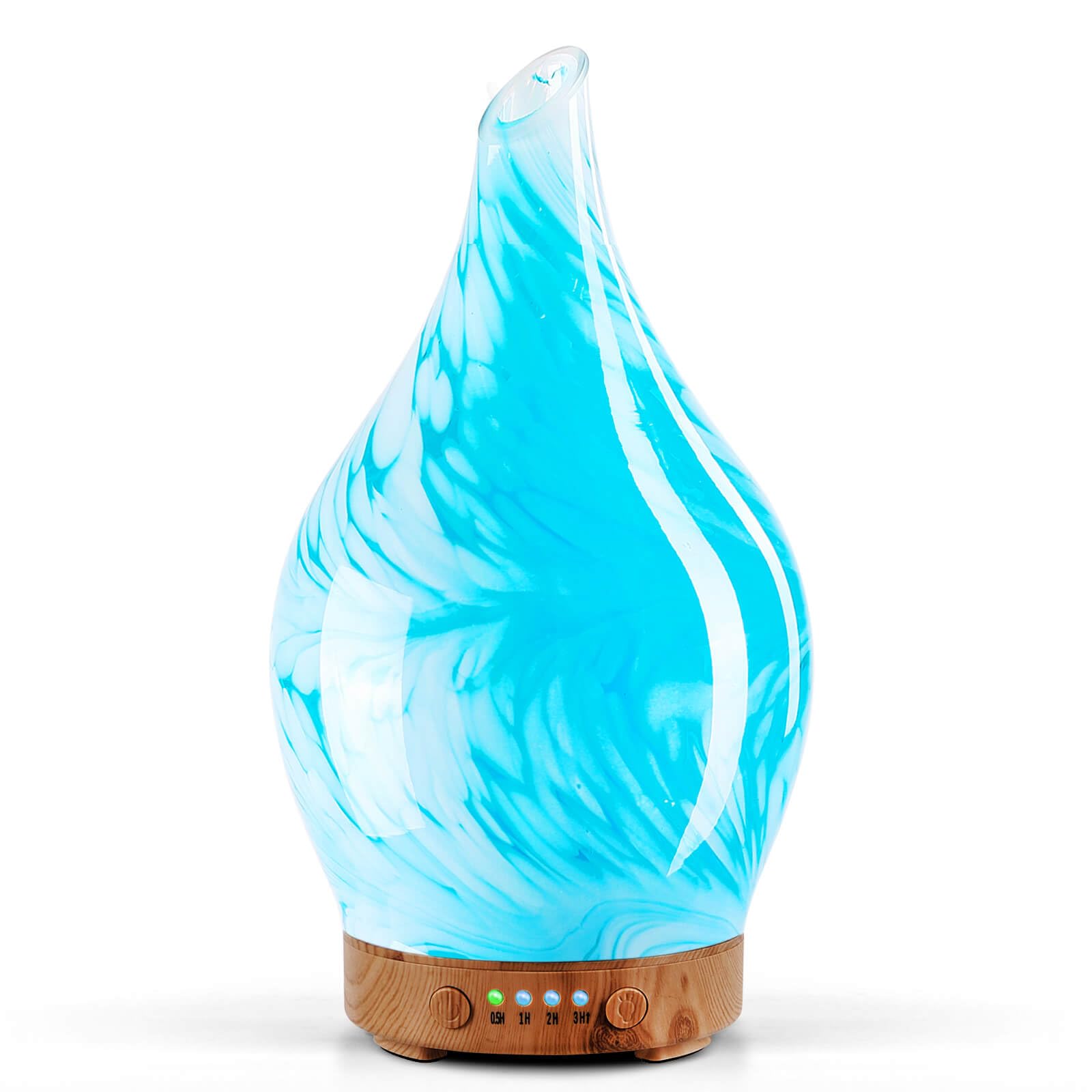 Porseme: difusor de aceites esenciales 150 ml con vidrio azul, ideal para aroma suave.