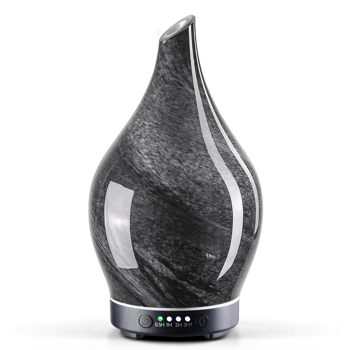 Porseme difusor 150 ml de vidrio obsidiano, bruma suave para relajación en dormitorio.