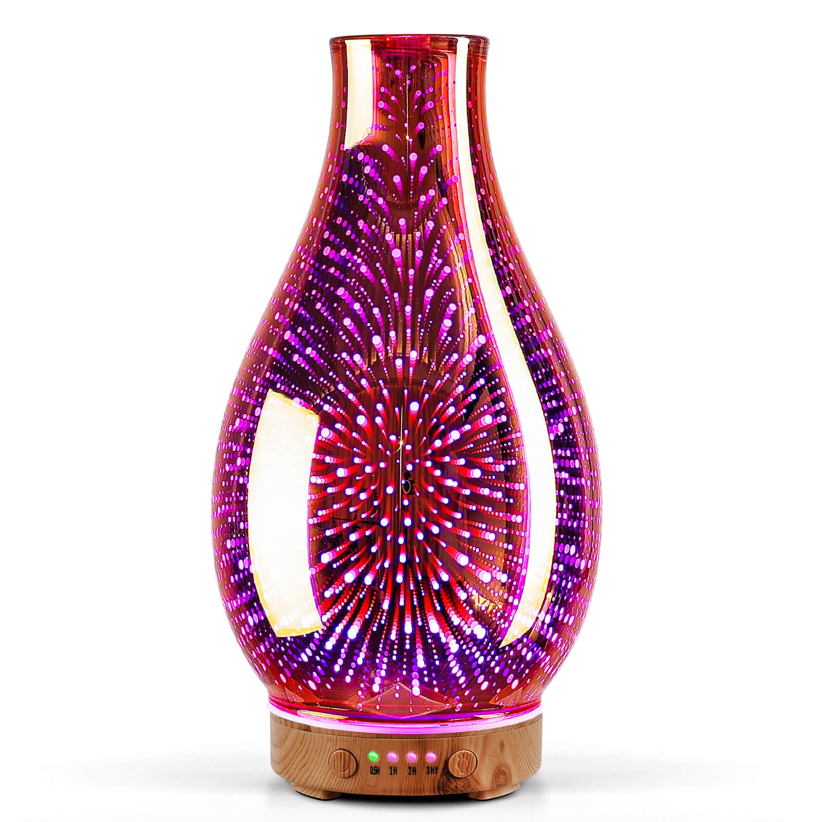 Difusor Porseme de vidrio 3D en vista frontal para aromaterapia en casa
