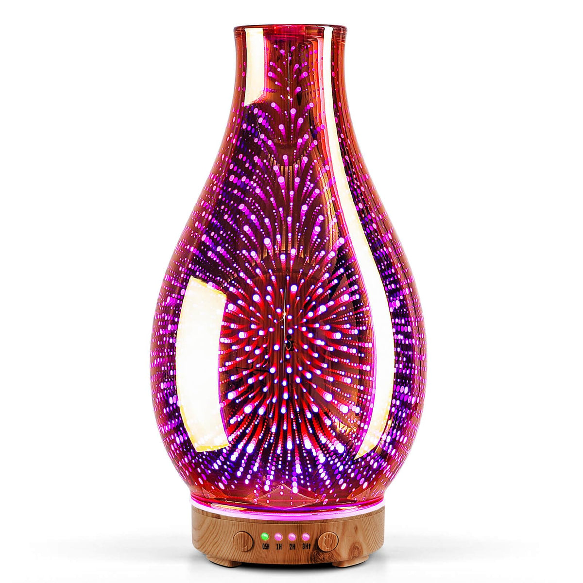 Difusor Porseme de vidrio 3D en vista frontal para aromaterapia en casa