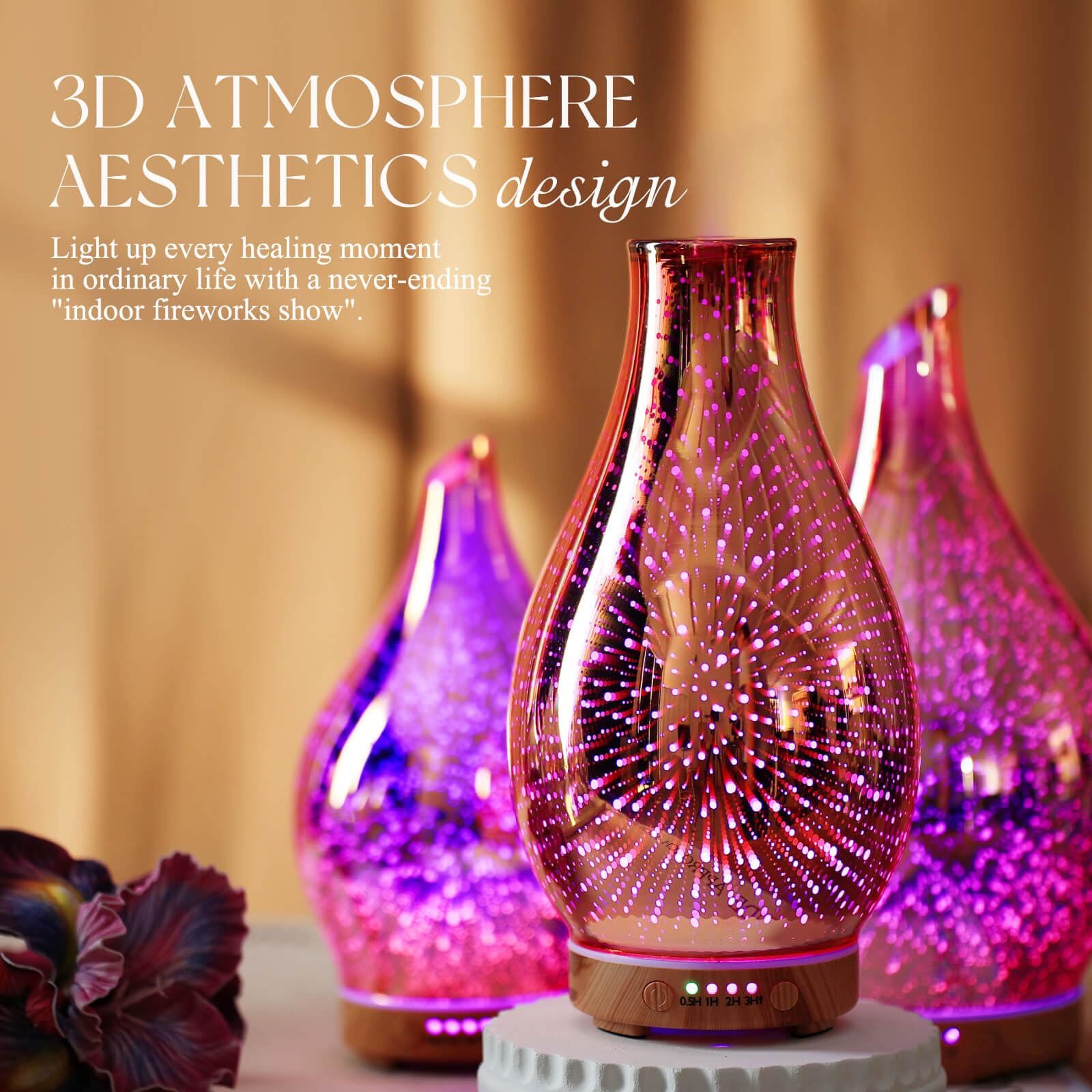 Aromaterapia suave con difusor Porseme 3D para spa en casa
