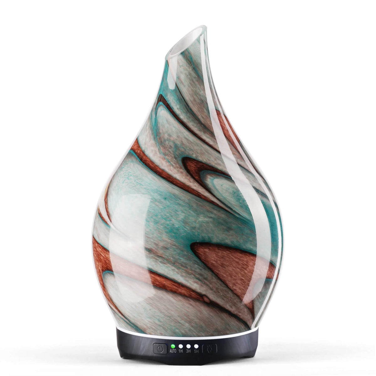 Difusor Porseme en vidrio teal-verde para aromaterapia suave y ambiente