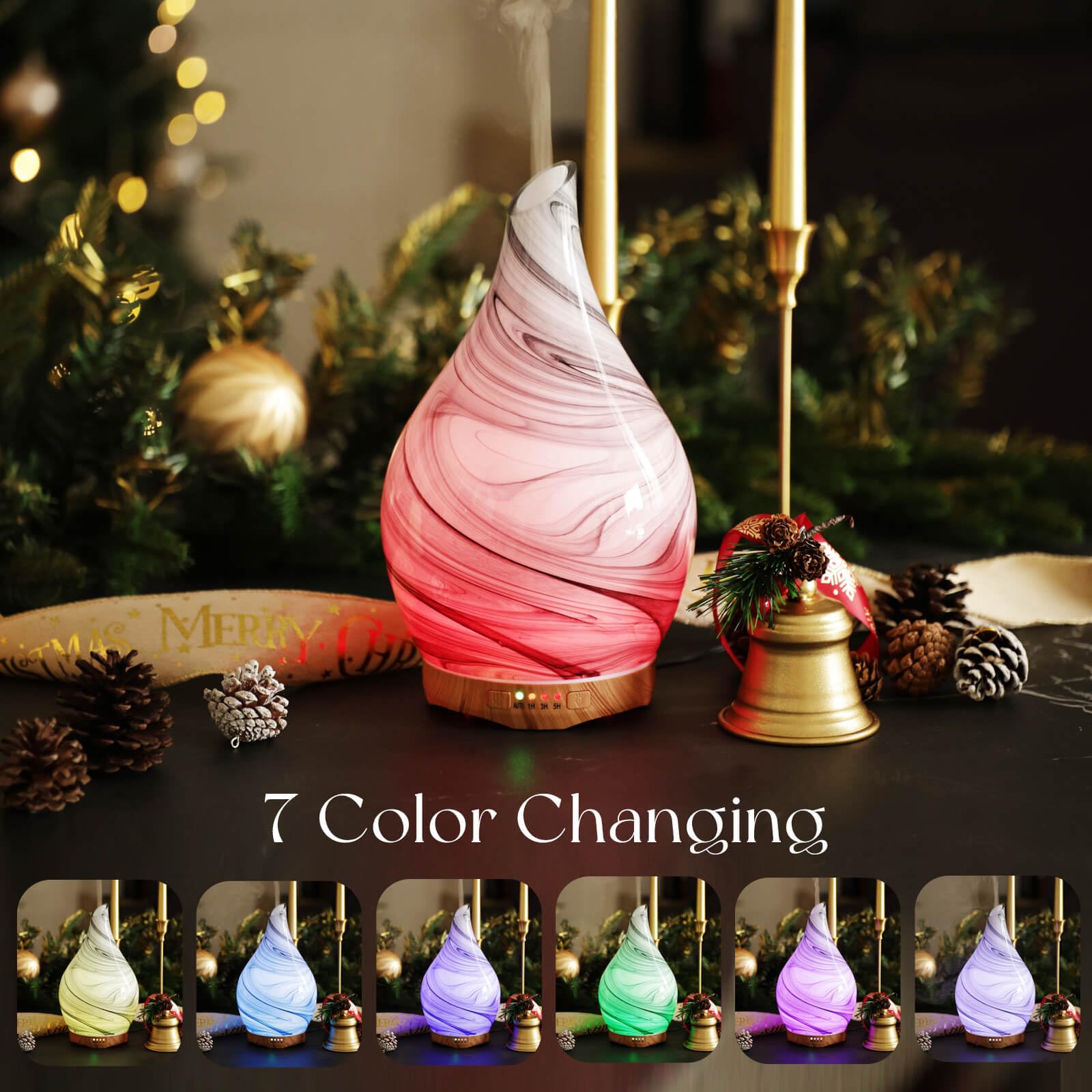 Difusor Porseme con iluminación multicolor para ambientar espacios y emociones.