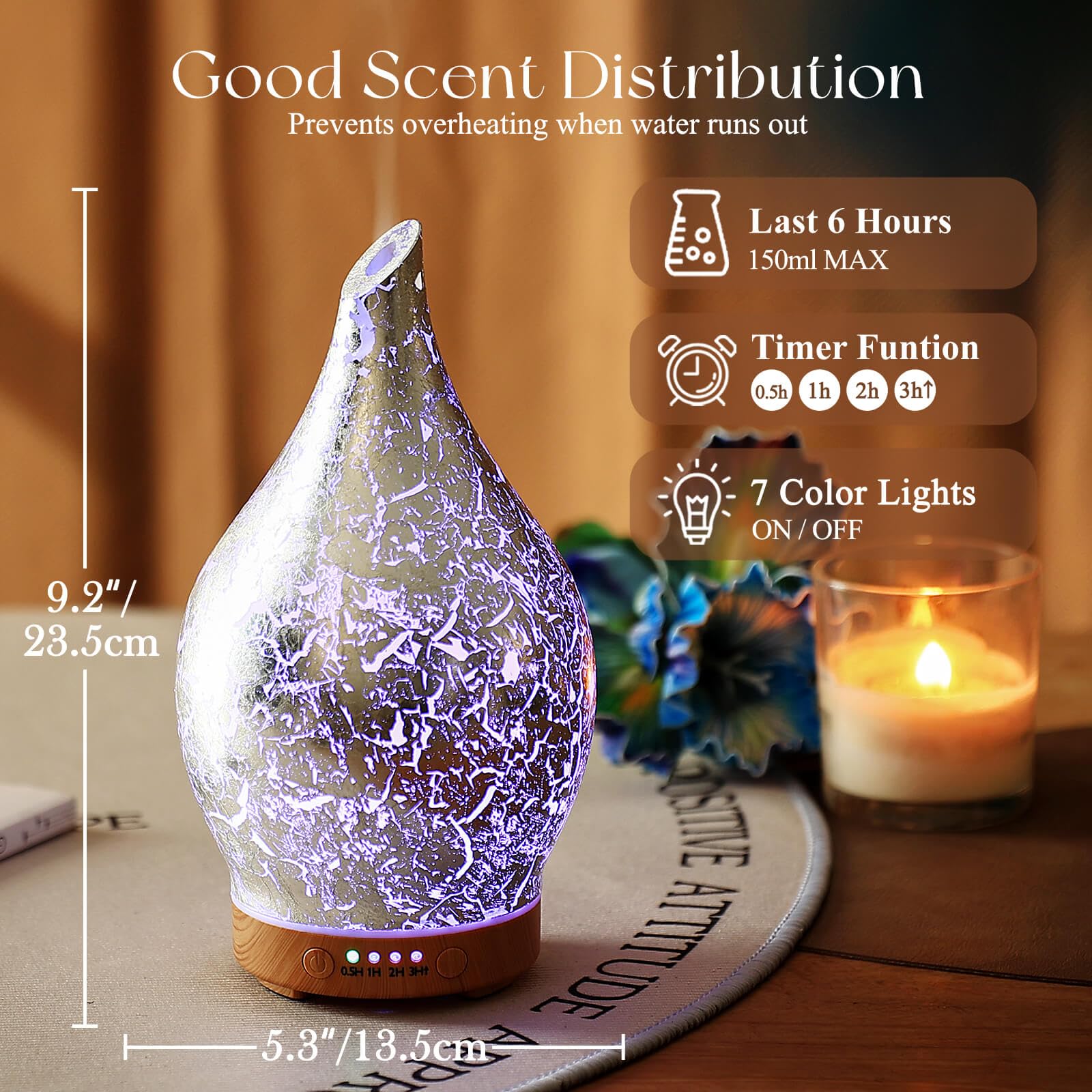 Iluminación multicolor de Porseme para crear atmósfera relajante en cualquier habitación.