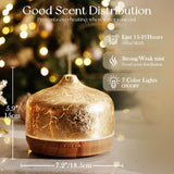 Porseme difusor vidrio diseño decorativo dorado añade elegancia y bienestar.