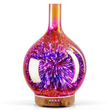 Porseme difusor de vidrio rosa oro ilumina la habitación con aroma suave