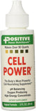 Positive Power Nutritionals Cell Power, primer plano de vertido, apoyo a la oxigenación celular.