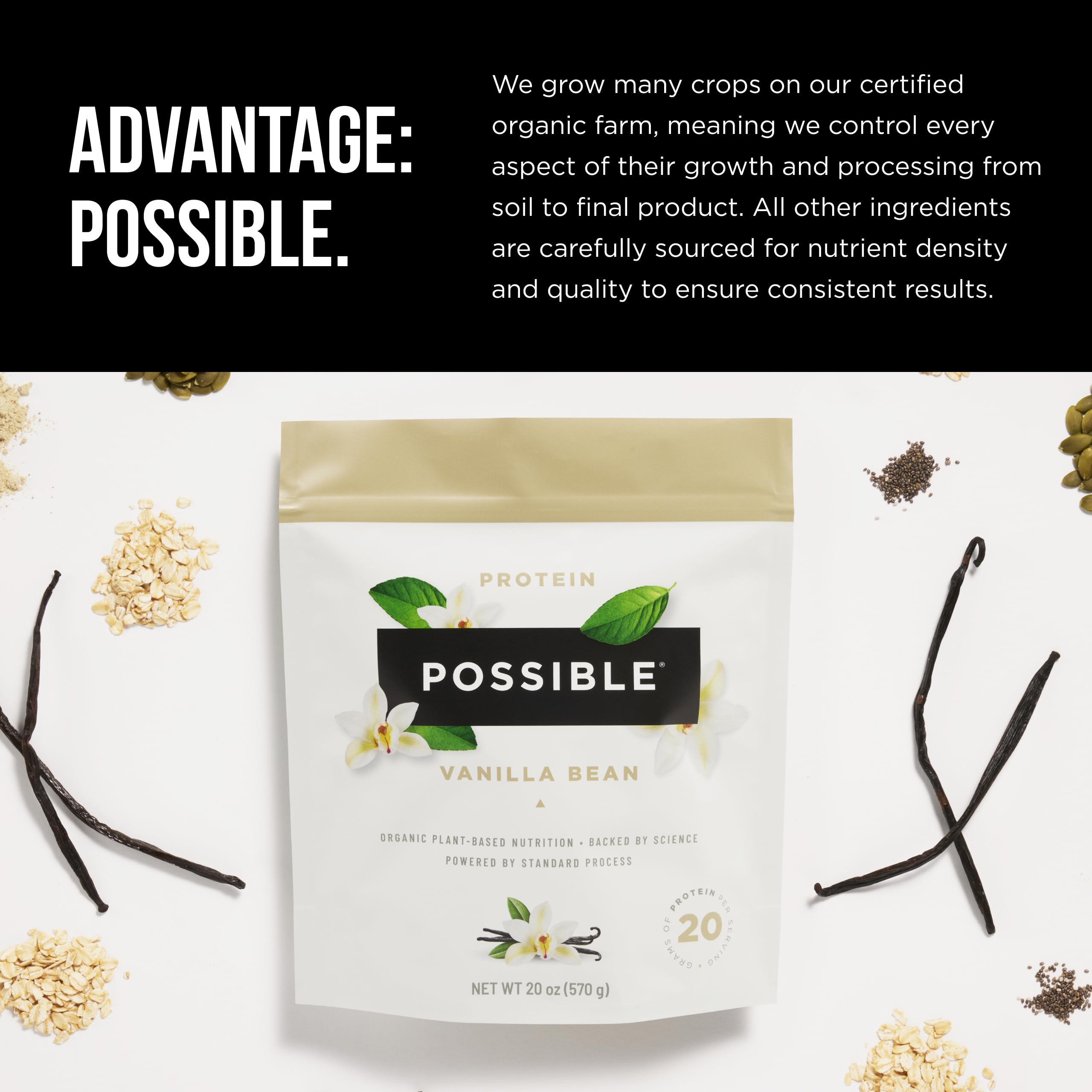 Possible Proteína en Polvo 20 g de proteína vegetal por porción