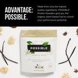 Mezcla de Possible Protein Powder en bebida de vainilla