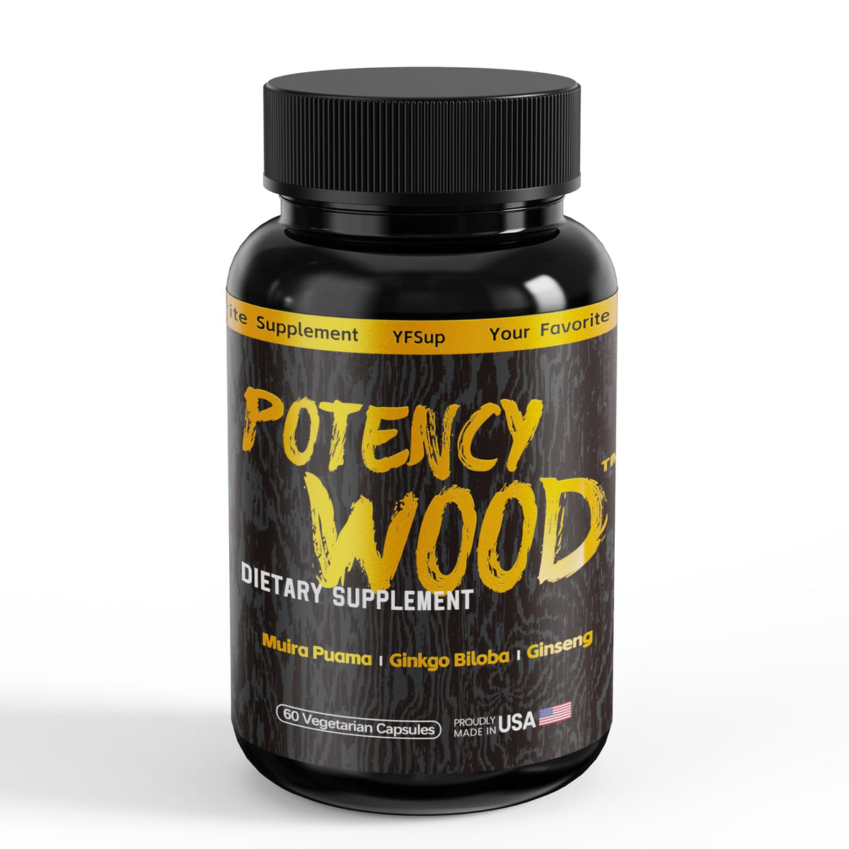 Potency Wood cápsulas-energía natural para uso diario.