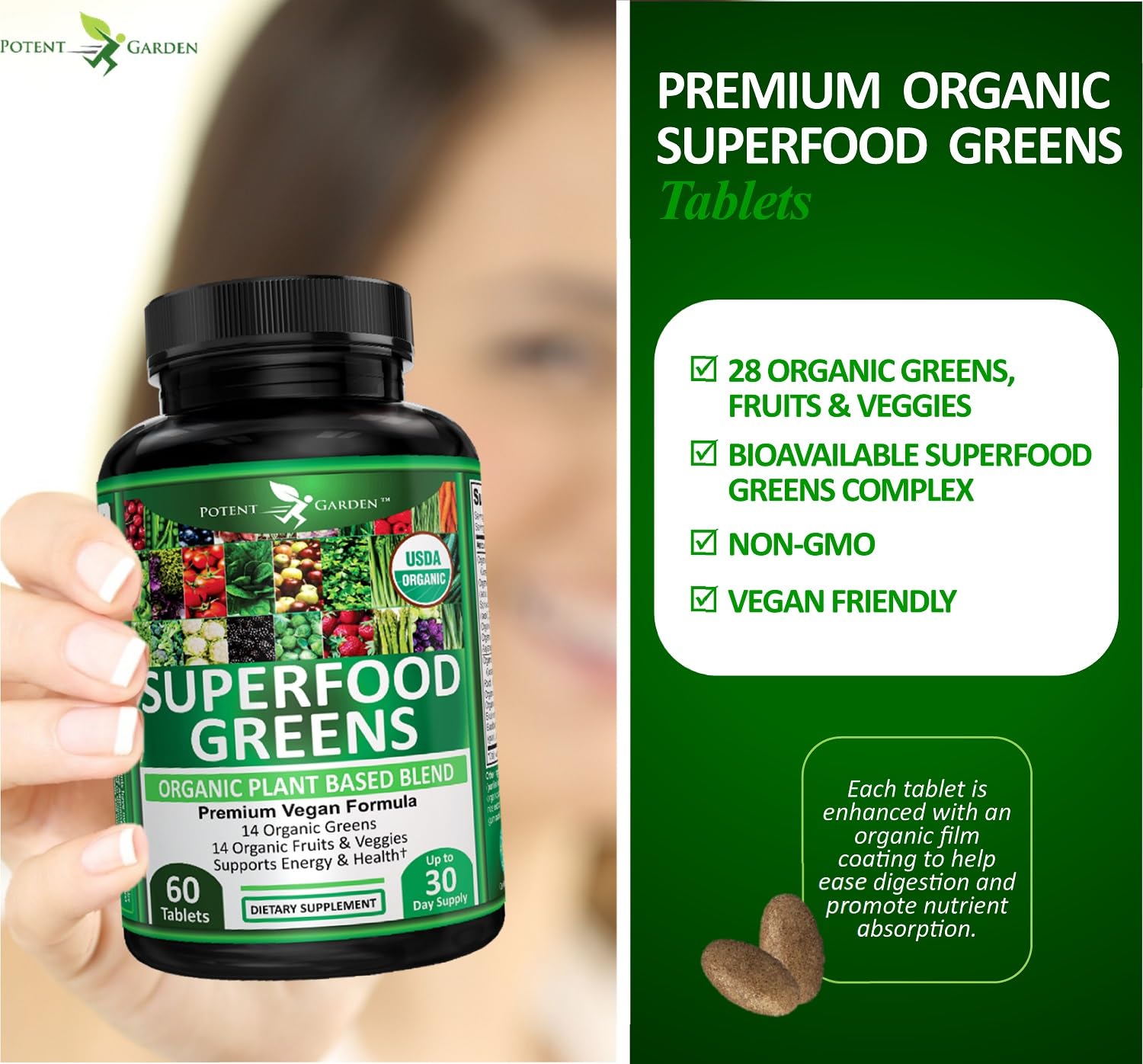 Potent Garden empaque doble para ahorro y conveniencia diaria.