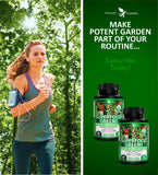 Potent Garden mezcla de frutas y verduras para nutrición diaria.