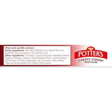 Potter's Chesty Cough Pastillas muestran su textura suave para calmar la garganta.