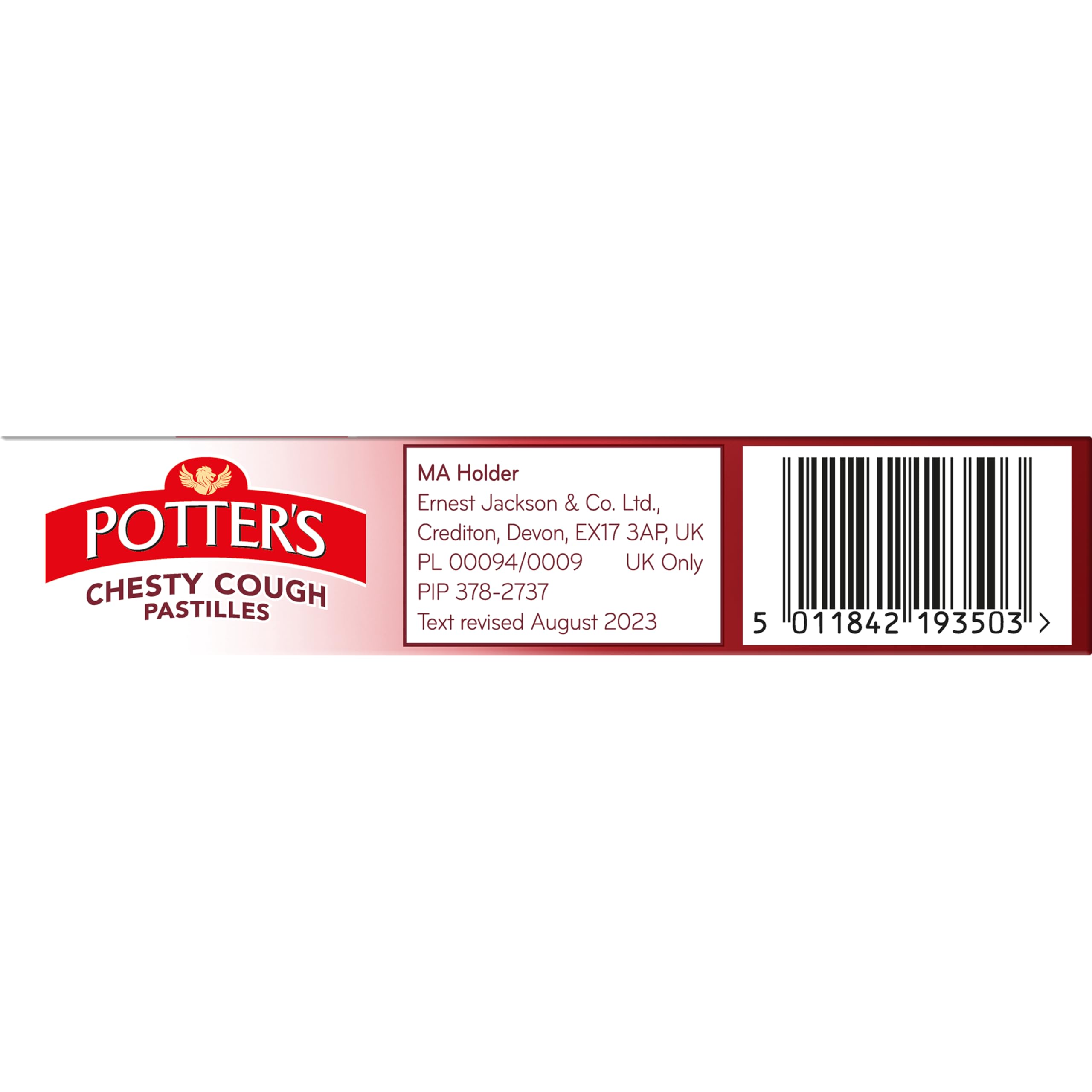 Potter's Chesty Cough Pastillas, uso sin somnolencia para el día.