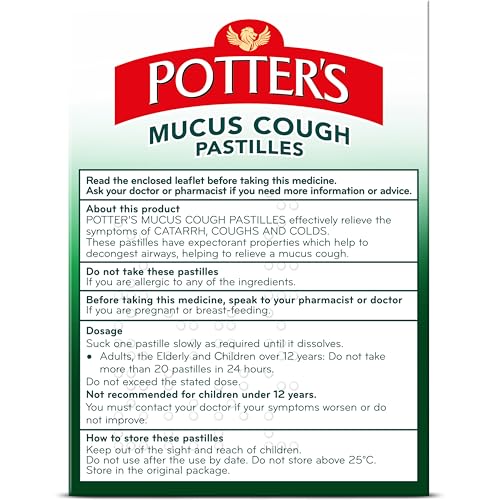 Potter's Mucus Cough, textura suave para disolverse con facilidad.