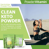 PowderVitamin Electrolytes cucharita medidora, porciones precisas para cada toma.