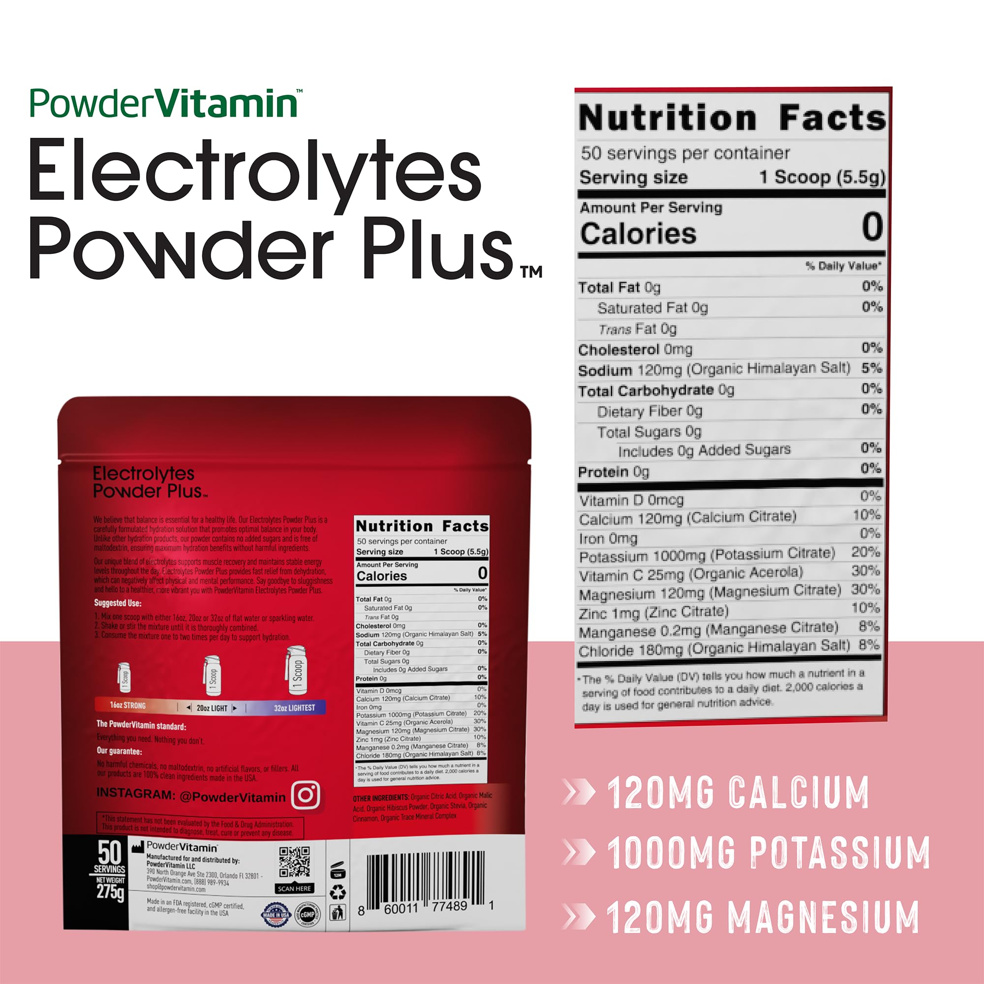 PowderVitamin Electrolytes Disolución en Agua: hidratación sin azúcar para recuperación diaria.
