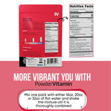 PowderVitamin Electrolytes frambuesa-dispersion: se disuelve fácilmente en agua para energía suave.