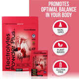 PowderVitamin Electrolytes frambuesa-entrenamiento: apoyo a rendimiento e hidratación durante sesiones.