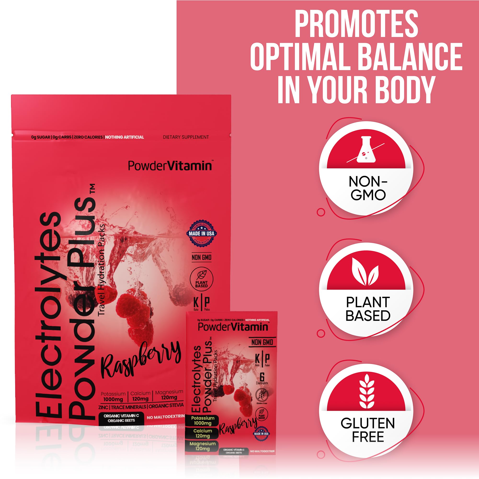 PowderVitamin electrolitos magnesio 120 mg para soporte muscular