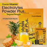 PowderVitamin Electrolitos paquetes 30 mandarina-pina, preparación fácil en agua.