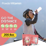 PowderVitamin Electrolytes Plus envase 550 g, conveniencia para viajes.