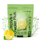 PowderVitamin Electrolytes frente al envase, hidratación sin calorías.
