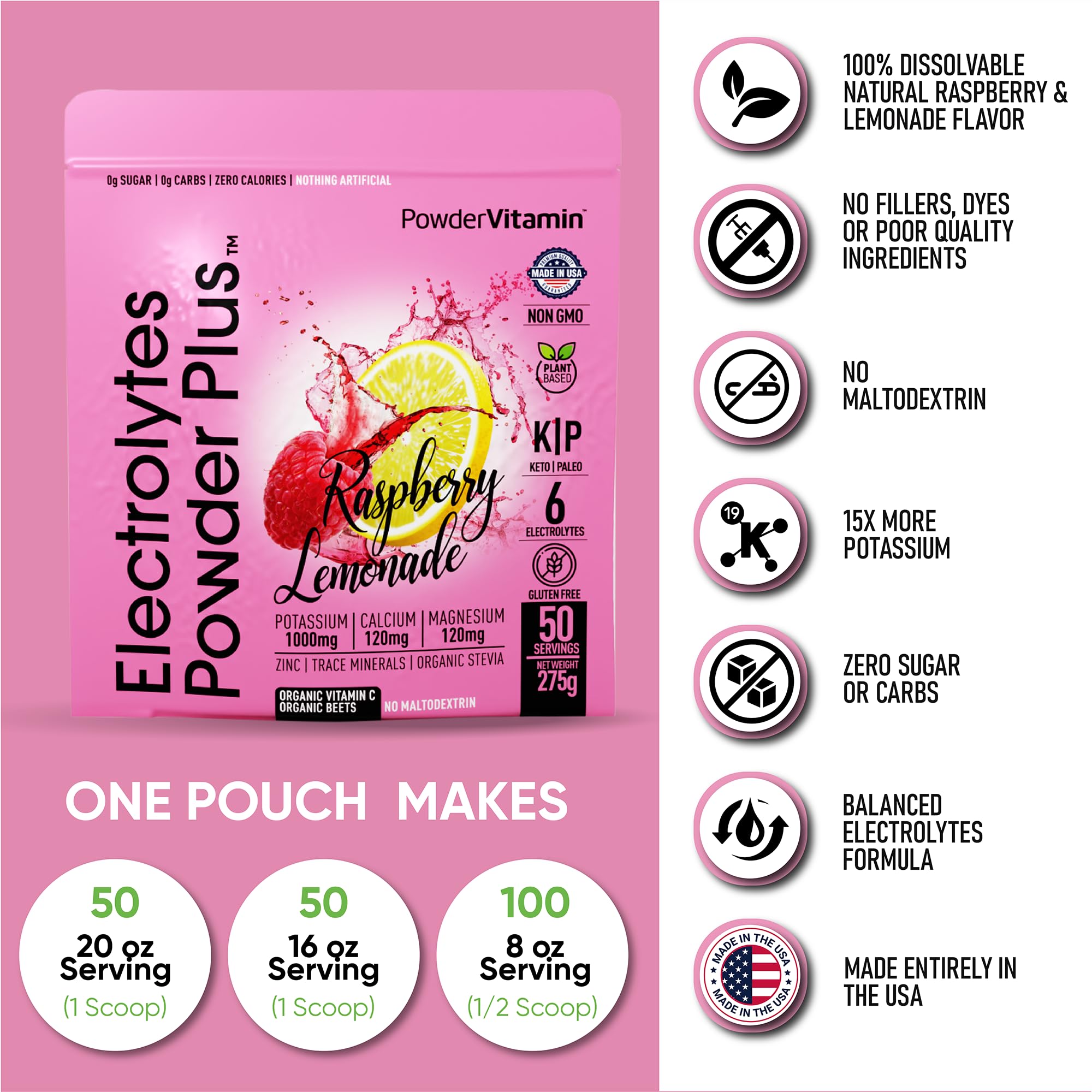 PowderVitamin calcio 120 mg y magnesio 120 mg para función muscular