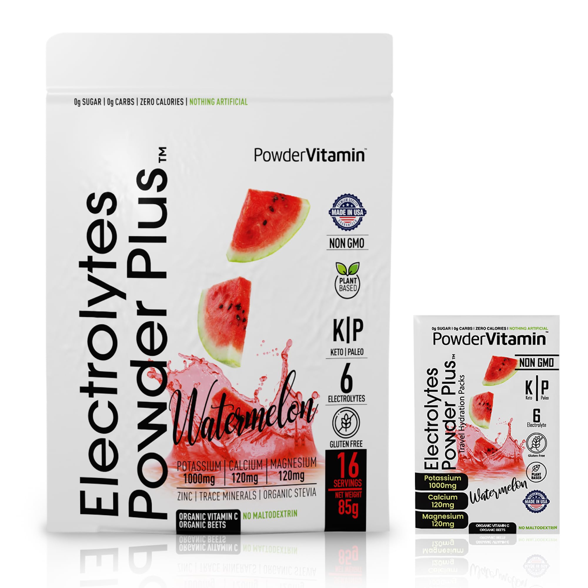 Producto PowderVitamin Electrolytes Plus fabricado en Estados Unidos con alta calidad.