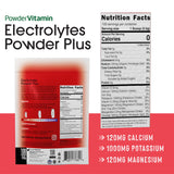 Empaque de PowderVitamin Electrolytes Plus, tamaño 550 g, fuente de electrolitos para casa.