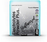 PowderVitamin Electrolytes Plus, polvo sin sabor para hidratación diaria y recuperación