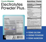 PowderVitamin Electrolytes Plus, 1000 mg de potasio para apoyo diario de electrolitos