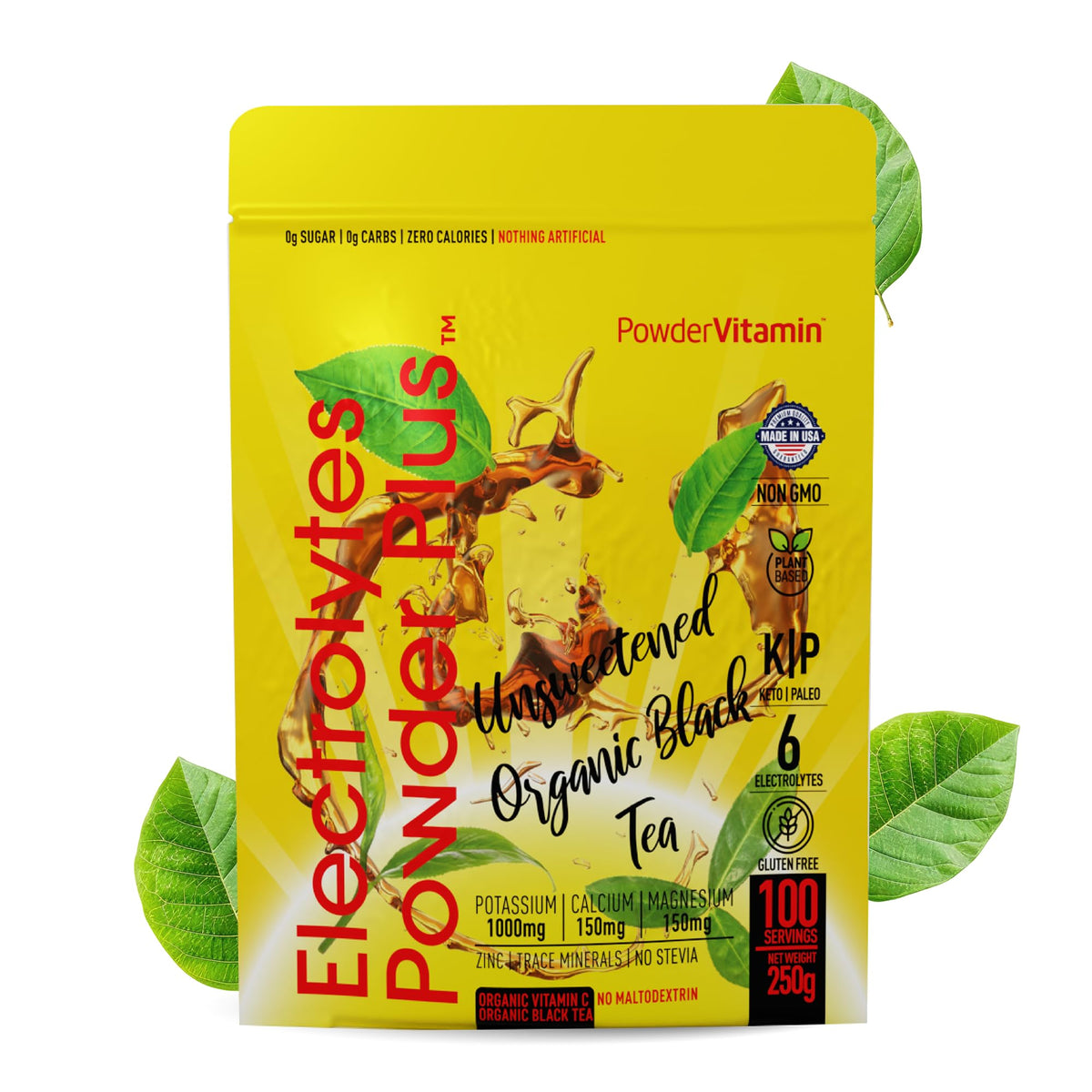 PowderVitamin Electrolytes Plus en envase de 100 porciones para hidratación diaria