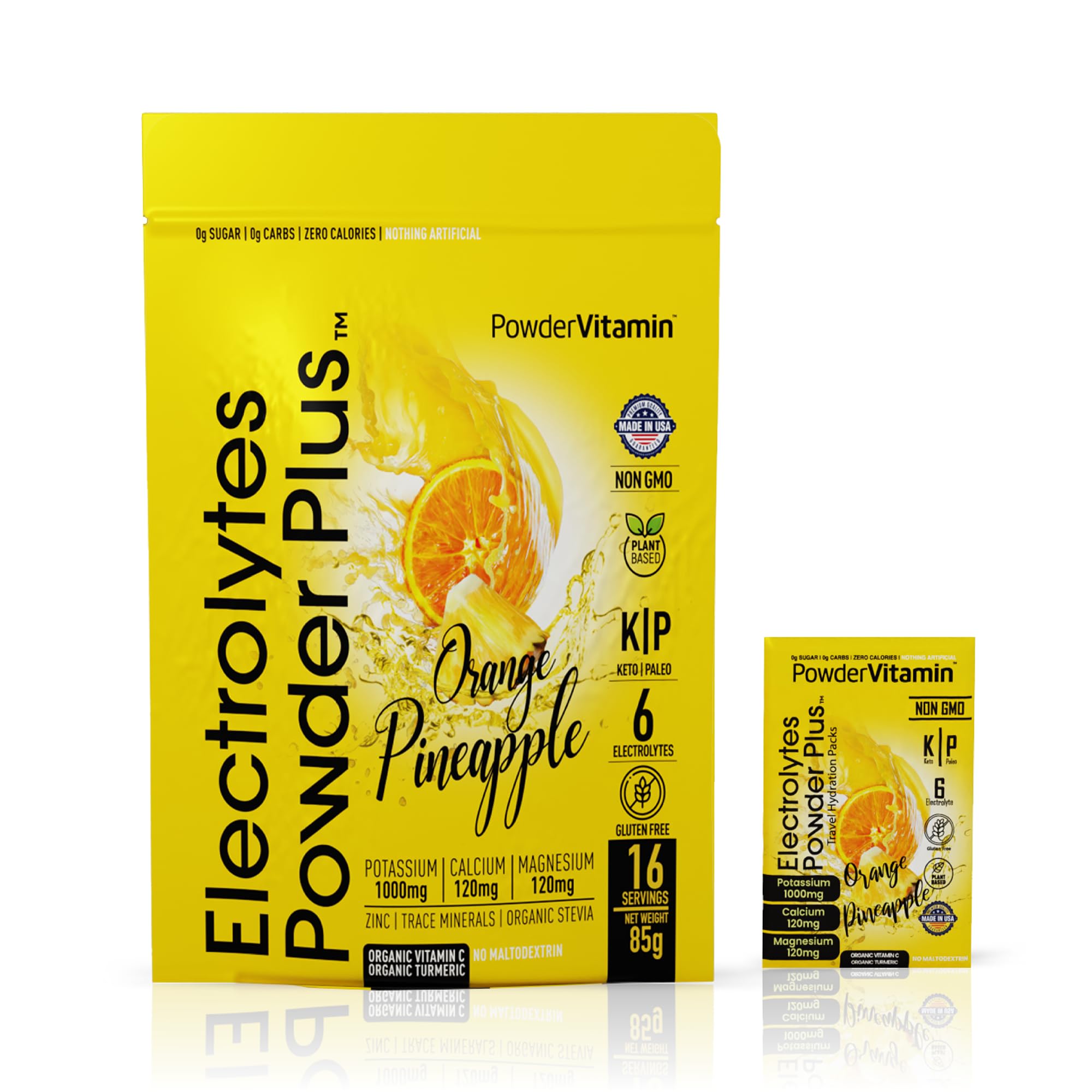 PowderVitamin Electrolytes Powder Plus magnesio 120 mg, contribuye a energía e hidratación