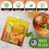 PowderVitamin Electrolytes Powder Plus sabor té negro limón, bebida refrescante