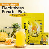 PowderVitamin Electrolytes Powder Plus sal rosa del Himalaya, fuente mineral natural para hidratación