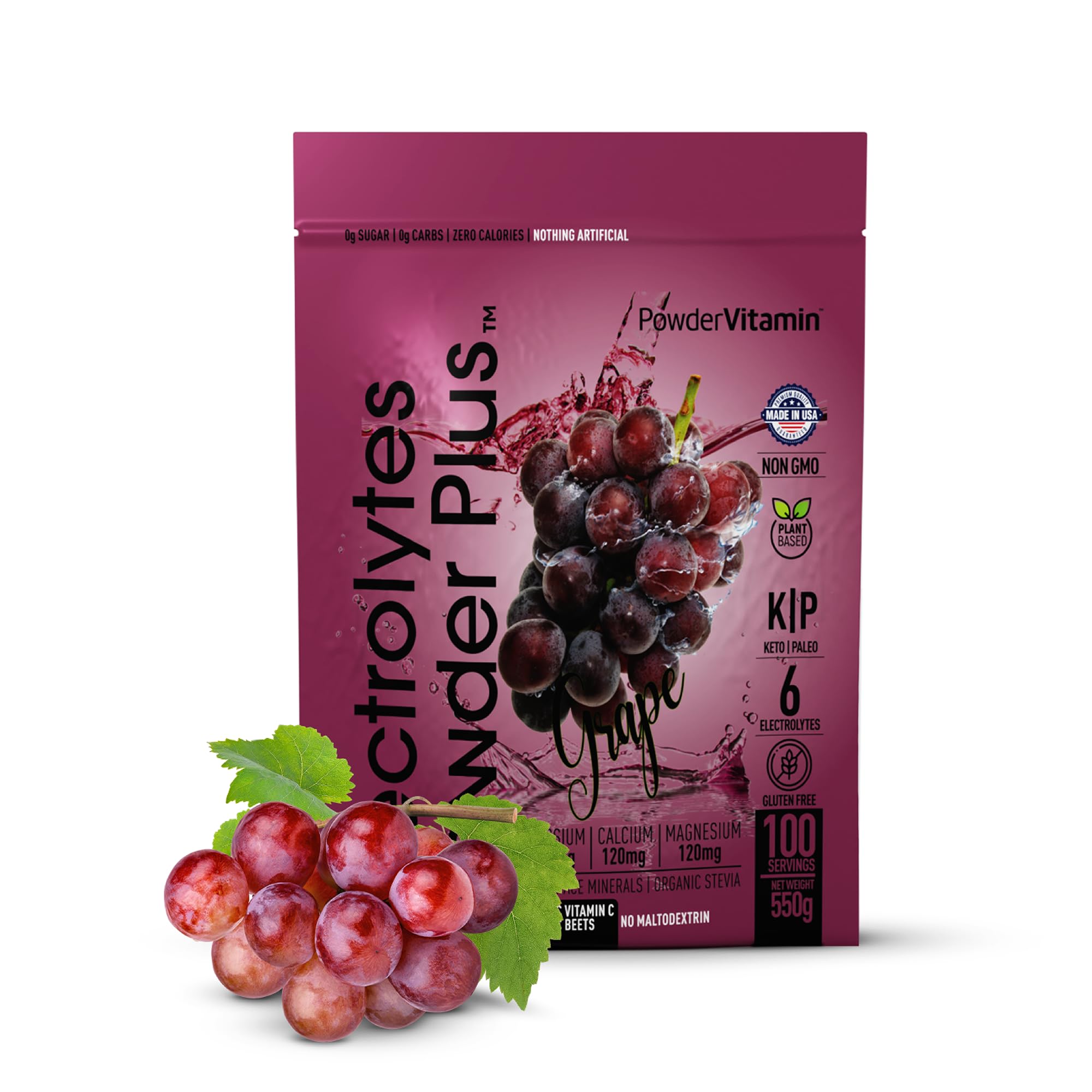 PowderVitamin Electrolytes Plus empaque práctico para hidratación sin calorías
