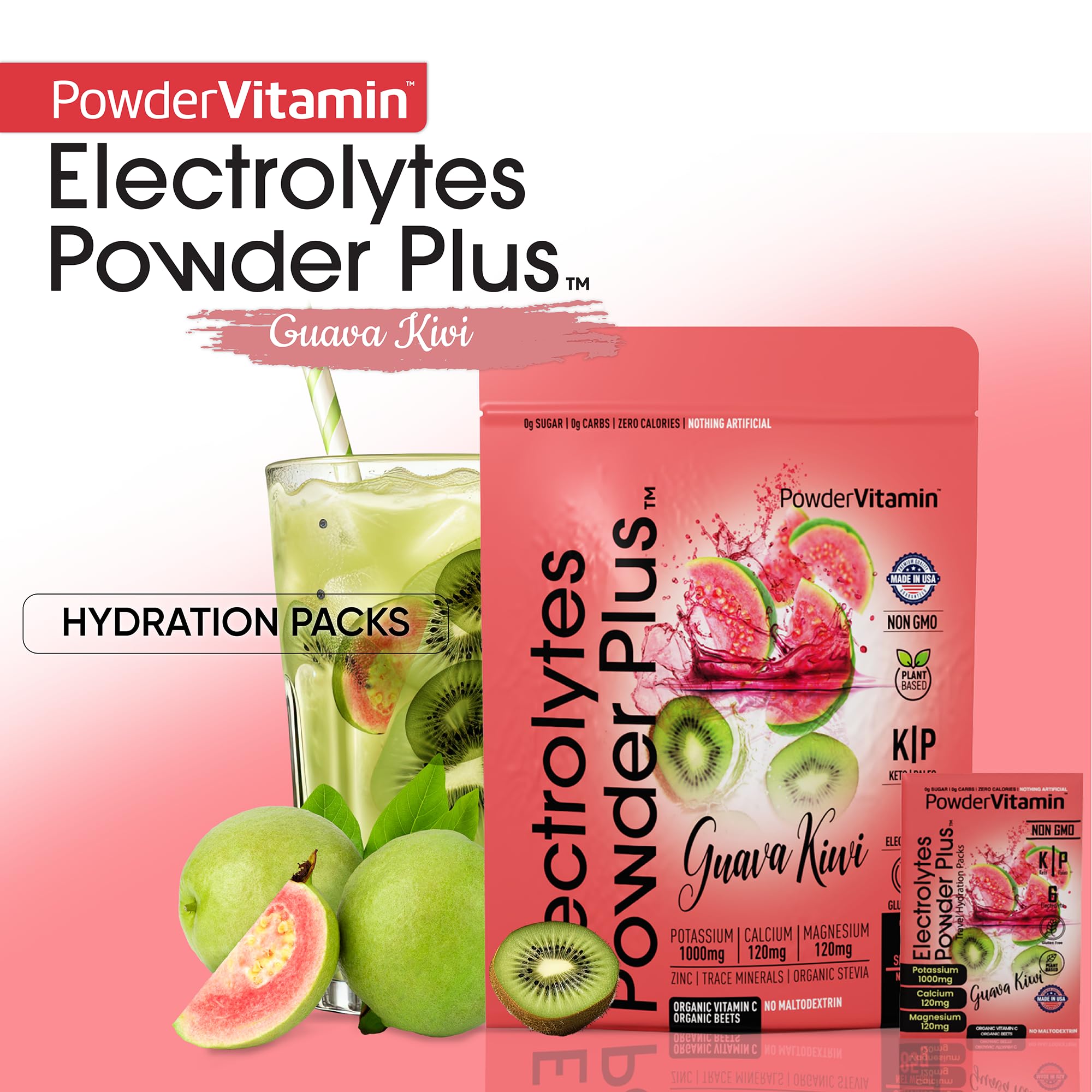 PowderVitamin Electrolytes uso diario, apoyo para energía estable.