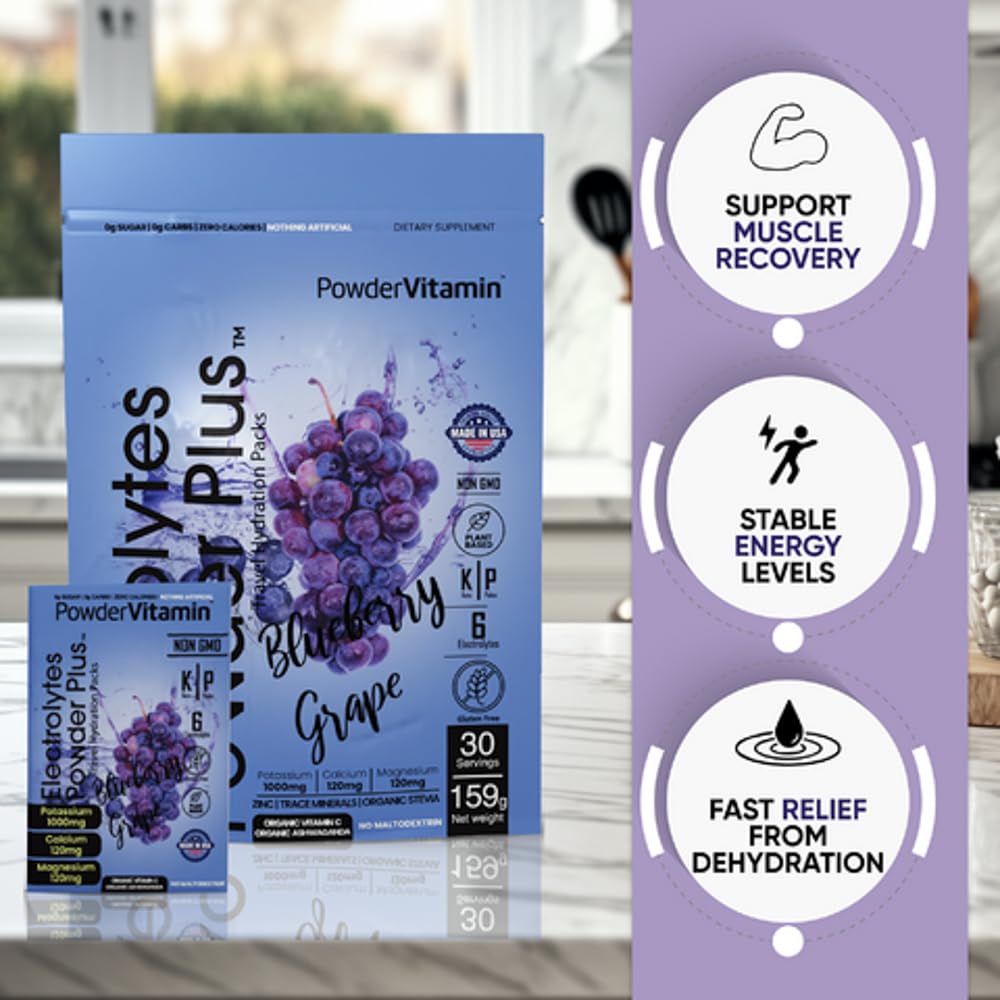 PowderVitamin Electrolytes Plus vitaminas y zinc para apoyo del sistema inmune